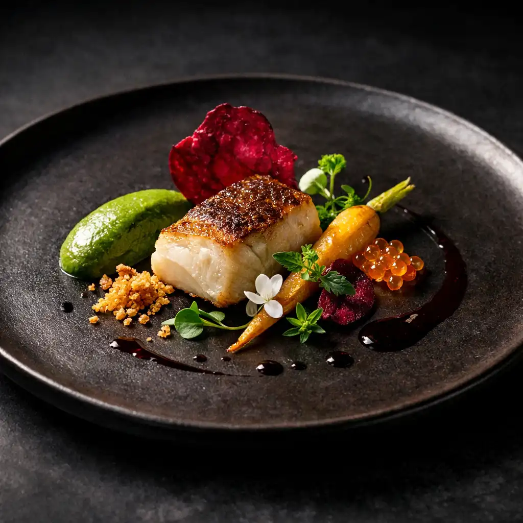 Fine dining fogás