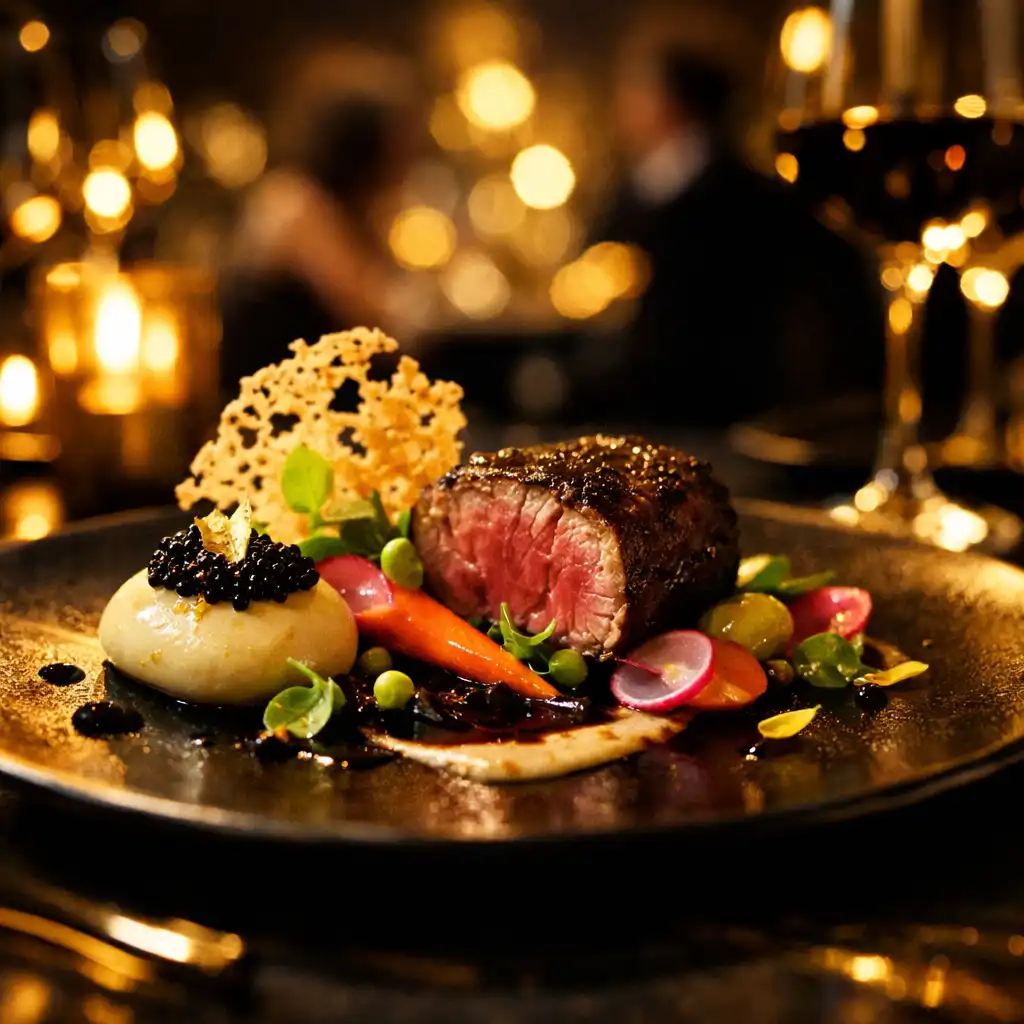 Fine dining fogás rendezvényen