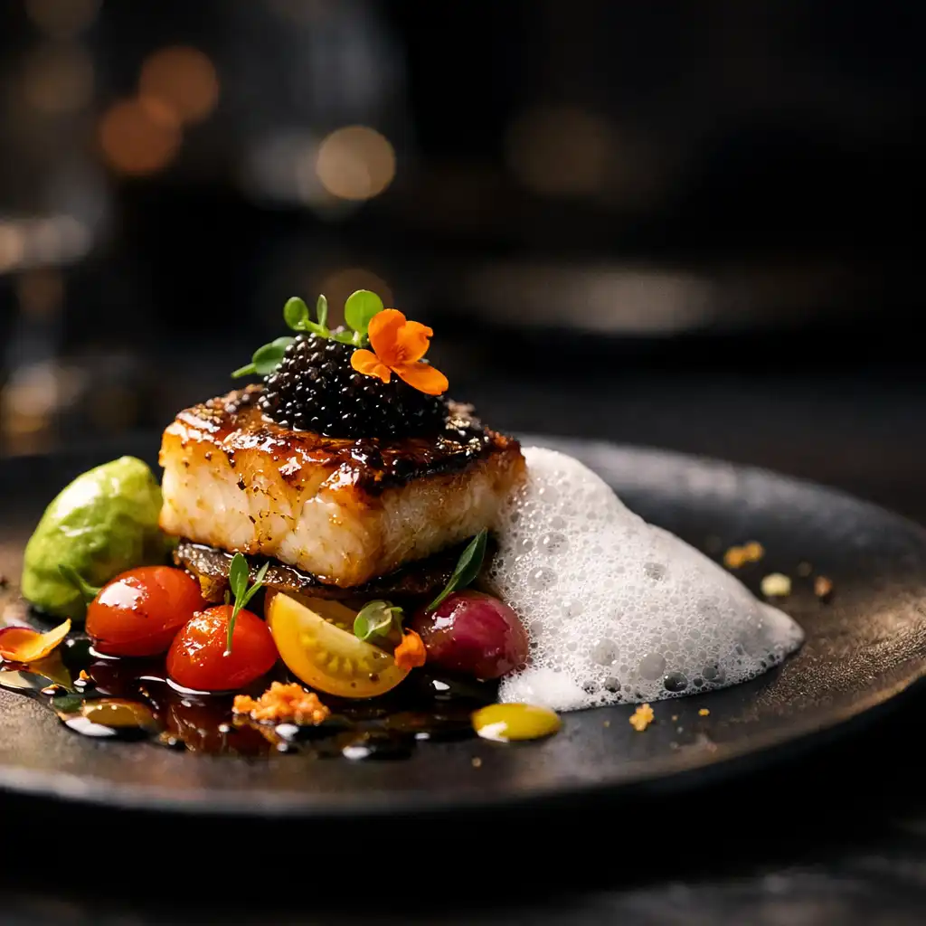 Signature gourmet fogás modern tálalással